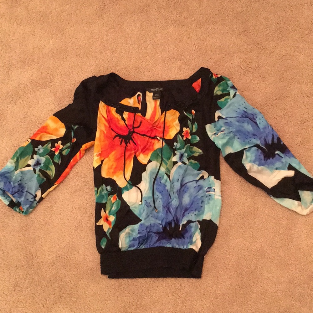 Silk floral blouse